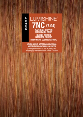 Joico Lumishine Permanent Créme - 7NC (7.04) Natural Copper Medium Blonde Hajfesték 74ml főképe